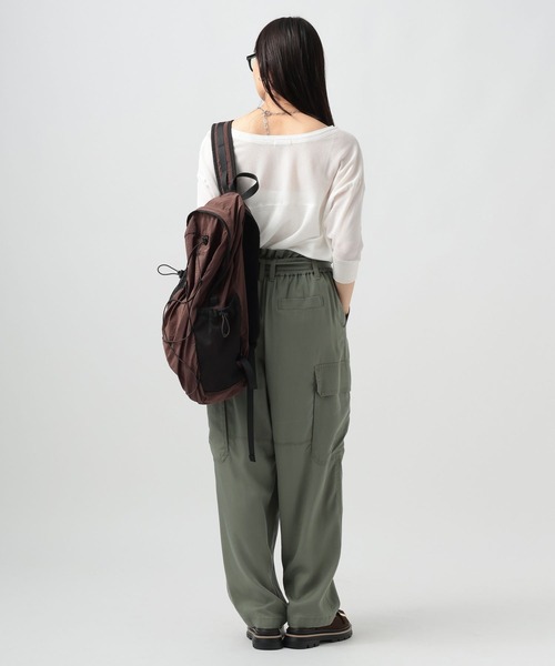 BAYFLOW(ベイフロー)の「ピグメントシアーワッフルT(Tシャツ/カットソー・レディース・ブラウン/ライラック/チャコール/オフホワイト・FREE)」の9枚目の写真