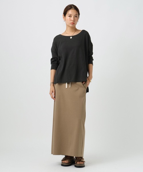 BAYFLOW(ベイフロー)の「ピグメントシアーワッフルT(Tシャツ/カットソー・レディース・ブラウン/ライラック/チャコール/オフホワイト・FREE)」の14枚目の写真