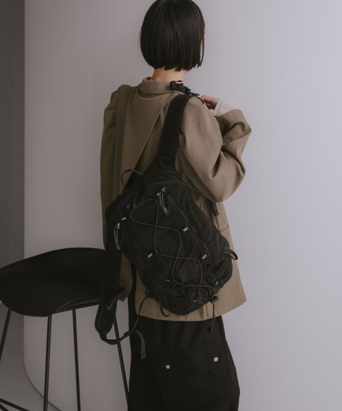 ANF.MUU(アンフムー)の「コードデザインナイロンバックパック(バックパック/リュック・レディース・グレー/ブラック/アイボリー・FREE)」の12枚目の写真