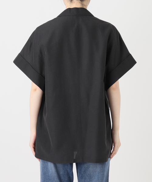 Spick & Span(スピックアンドスパン)の「ライトクロスハーフスリーブジャケット(テーラードジャケット・レディース・ブラック/ベージュ・FREE)」の10枚目の写真