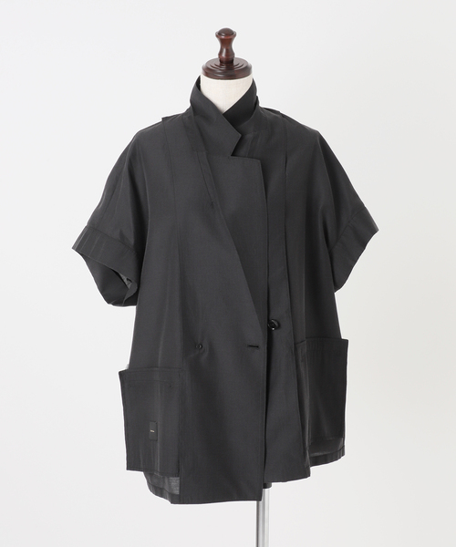 Spick & Span(スピックアンドスパン)の「ライトクロスハーフスリーブジャケット(テーラードジャケット・レディース・ブラック/ベージュ・FREE)」の15枚目の写真