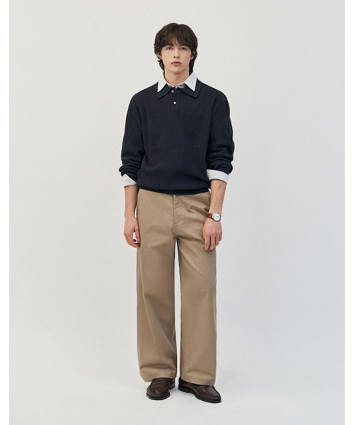 WORK ON BODY OFF（ワークオンボディオフ）の「オルディ セミワイド コットンチノパンツ [ベージュ]（その他パンツ・メンズ・ベージュ・LARGE/MEDIUM/X-LARGE）」の13枚目の写真