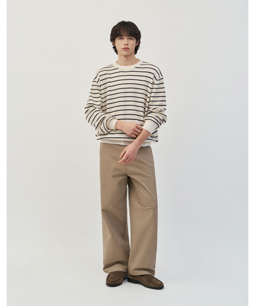 WORK ON BODY OFF（ワークオンボディオフ）の「オルディ セミワイド コットンチノパンツ [ベージュ]（その他パンツ・メンズ・ベージュ・LARGE/MEDIUM/X-LARGE）」の15枚目の写真