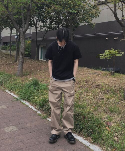 WORK ON BODY OFF（ワークオンボディオフ）の「オルディ セミワイド コットンチノパンツ [ベージュ]（その他パンツ・メンズ・ベージュ・LARGE/MEDIUM/X-LARGE）」の2枚目の写真