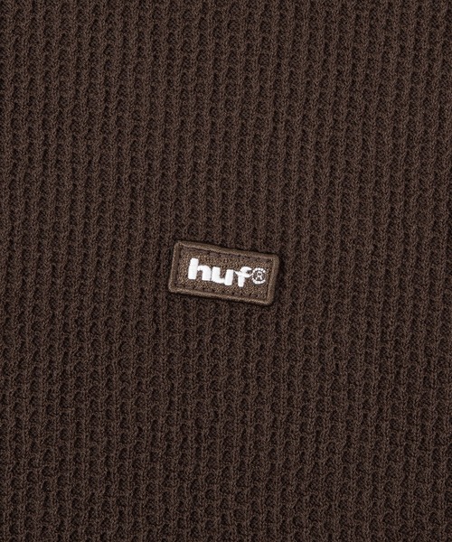 HUF(ハフ)の「AIR FLOW HALF ZIP POLO(ポロシャツ・メンズ・アイボリー/ダークブラウン・S/XL/L/M)」の17枚目の写真