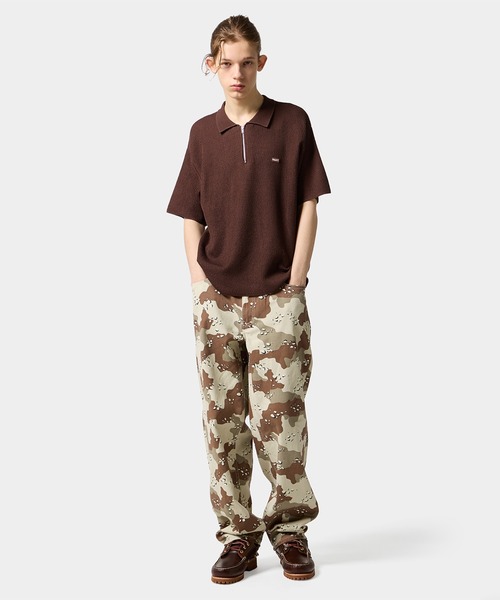 HUF(ハフ)の「AIR FLOW HALF ZIP POLO(ポロシャツ・メンズ・アイボリー/ダークブラウン・S/XL/L/M)」の21枚目の写真