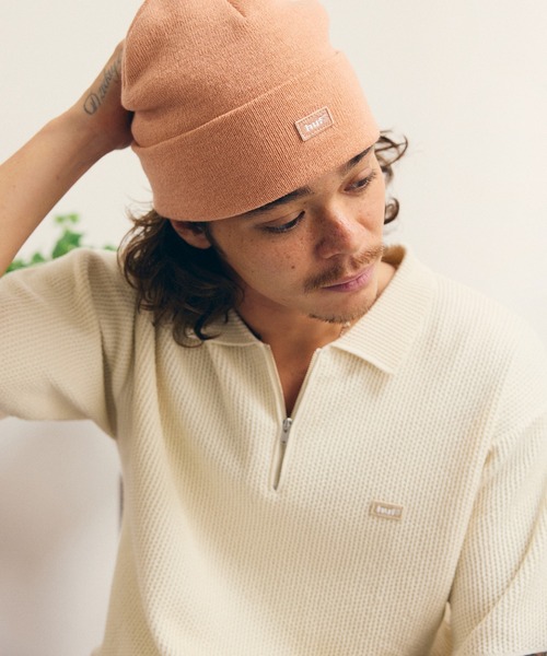 HUF(ハフ)の「AIR FLOW HALF ZIP POLO(ポロシャツ・メンズ・アイボリー/ダークブラウン・S/XL/L/M)」の11枚目の写真