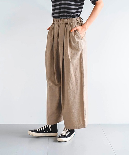 コットンリネンタックワイドパンツ（その他パンツ）｜D（ディー）の