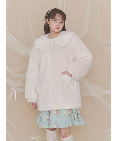 merry jenny(メリージェニー)の「floralキルトミニワンピース(ワンピース・レディース・パープル/オフホワイト/グリーン・FREE)」の15枚目の写真