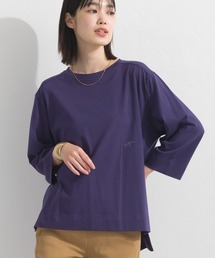 やわらかコットン6分袖刺繍ロンT