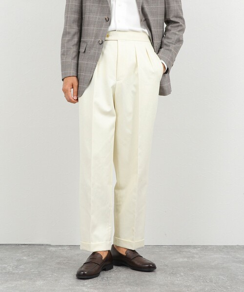 NOLLEY’S(ノーリーズ)の「2タックスラックス サイドアジャスター 26AW(スラックス・メンズ・キナリ/ネイビー/グレー・S/M/L/XL)」の22枚目の写真