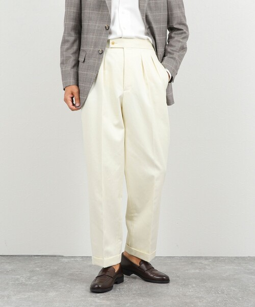 NOLLEY’S(ノーリーズ)の「2タックスラックス サイドアジャスター 26AW(スラックス・メンズ・キナリ/ネイビー/グレー・S/M/L/XL)」の21枚目の写真