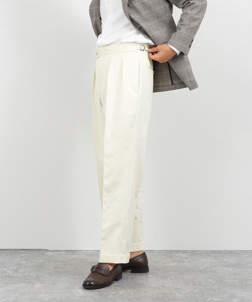 NOLLEY’S(ノーリーズ)の「2タックスラックス サイドアジャスター 26AW(スラックス・メンズ・キナリ/ネイビー/グレー・S/M/L/XL)」の20枚目の写真