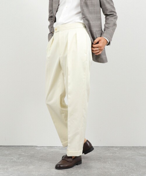 NOLLEY’S(ノーリーズ)の「2タックスラックス サイドアジャスター 26AW(スラックス・メンズ・キナリ/ネイビー/グレー・S/M/L/XL)」の19枚目の写真