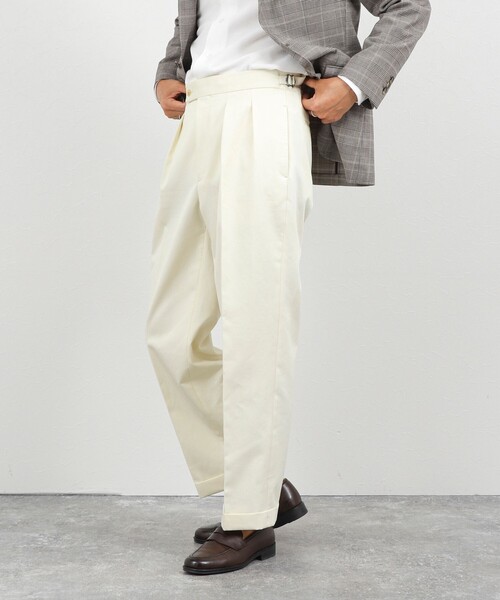 NOLLEY’S(ノーリーズ)の「2タックスラックス サイドアジャスター 26AW(スラックス・メンズ・キナリ/ネイビー/グレー・S/M/L/XL)」の18枚目の写真