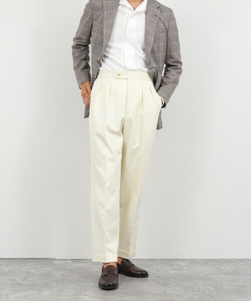 NOLLEY’S(ノーリーズ)の「2タックスラックス サイドアジャスター 26AW(スラックス・メンズ・キナリ/ネイビー/グレー・S/M/L/XL)」の15枚目の写真