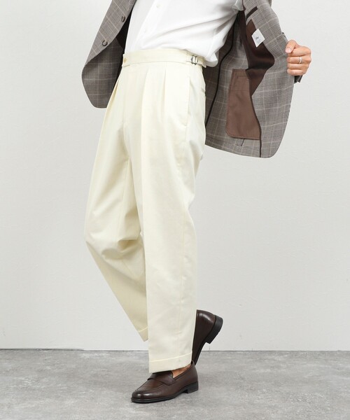 NOLLEY’S(ノーリーズ)の「2タックスラックス サイドアジャスター 26AW(スラックス・メンズ・キナリ/ネイビー/グレー・S/M/L/XL)」の13枚目の写真