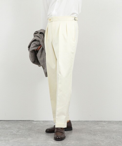 NOLLEY’S(ノーリーズ)の「2タックスラックス サイドアジャスター 26AW(スラックス・メンズ・キナリ/ネイビー/グレー・S/M/L/XL)」の12枚目の写真