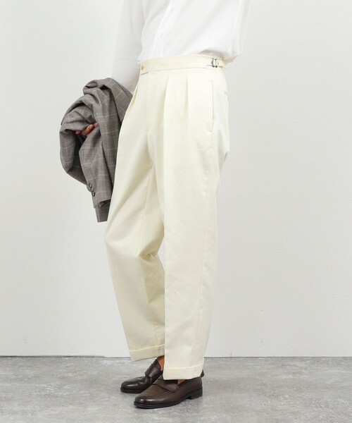 NOLLEY’S(ノーリーズ)の「2タックスラックス サイドアジャスター 26AW(スラックス・メンズ・キナリ/ネイビー/グレー・S/M/L/XL)」の11枚目の写真