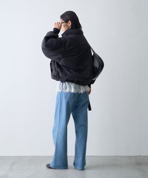 CIAOPANIC TYPY(チャオパニックティピー)の「∴【保温中綿・撥水】袖取り外し可能ショートモンスターパーカー(ブルゾン・レディース・ブラック/ブラウン/カーキ・ONE SIZE)」の15枚目の写真
