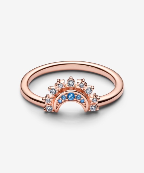 PANDORA(パンドラ)の「セレスチアル ブルー スパークリング ムーン リング(リング・レディース・ピンクゴールド・50/52/54/56/48)」の3枚目の写真