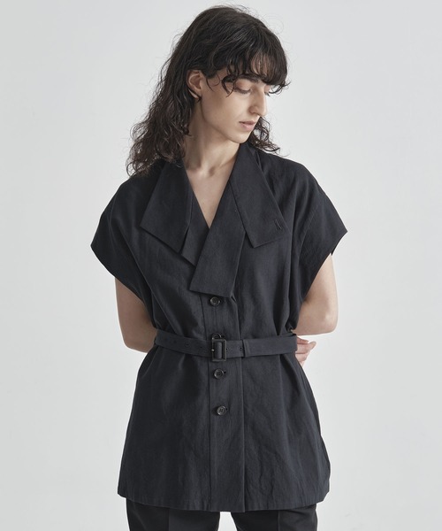 AKIRANAKA(アキラナカ)の「【AKIRANAKA/アキラナカ】Rachele shirt(シャツ/ブラウス・レディース・ホワイト/ブラック・1)」の2枚目の写真