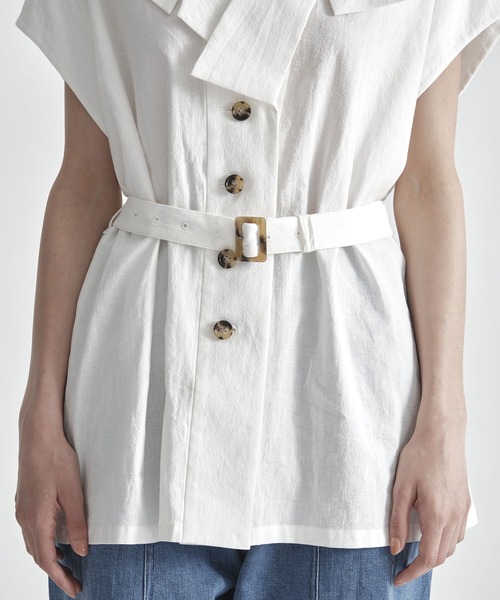 AKIRANAKA(アキラナカ)の「【AKIRANAKA/アキラナカ】Rachele shirt(シャツ/ブラウス・レディース・ホワイト/ブラック・1)」の7枚目の写真