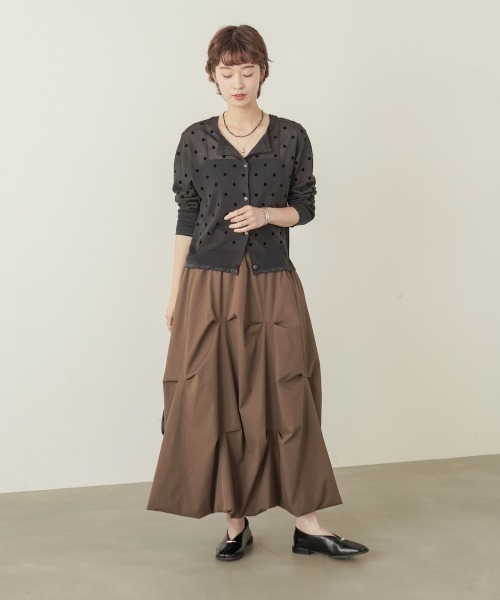 Bou Jeloud(ブージュルード)の「タックバルーンスカート(スカート・レディース・ベージュ/ブラウン/ブラック・38)」の20枚目の写真
