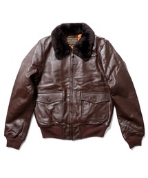 HOUSTON（ヒューストン）の「HOUSTON ヒューストン G-1 LEATHER JACKET G-1 ラムレザー ムートン フライトジャケット 本革 中綿入り（ライダースジャケット）」