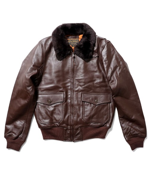 HOUSTON(ヒューストン)の「HOUSTON ヒューストン G-1 LEATHER JACKET G-1 ラムレザー ムートン フライトジャケット 本革 中綿入り(ライダースジャケット・メンズ・ブラック/ブラウン・44/42/40/38)」の11枚目の写真