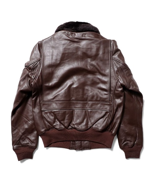 HOUSTON(ヒューストン)の「HOUSTON ヒューストン G-1 LEATHER JACKET G-1 ラムレザー ムートン フライトジャケット 本革 中綿入り(ライダースジャケット・メンズ・ブラック/ブラウン・44/42/40/38)」の12枚目の写真