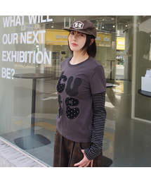 ジャストキュートレイヤード長袖Tシャツ(2カラー)