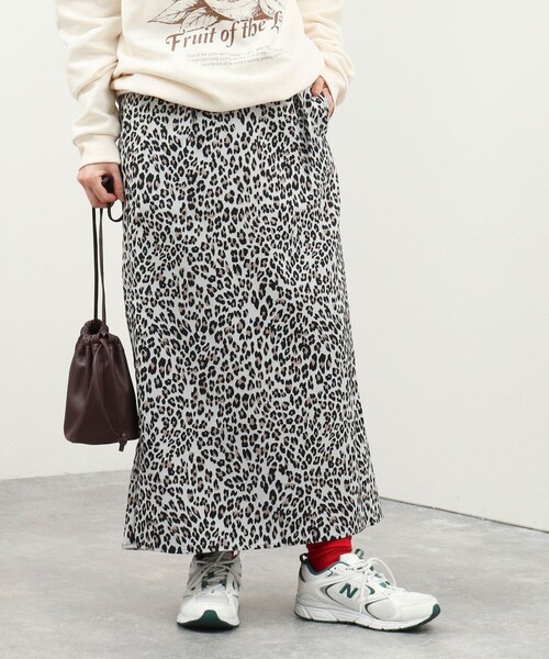 fredy couleur(フレディクルール)の「レオパードジャガードナロースカート(スカート・レディース・ブラック系その他/ホワイト系その他・S/M)」の5枚目の写真