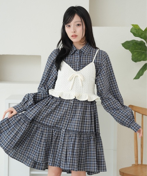 kutir（クティール）の「ぽこぽこフリルビスチェ（その他トップス・レディース・ホワイト/ブラック/ライトブラウン/ブラウン・FREE）」の2枚目の写真