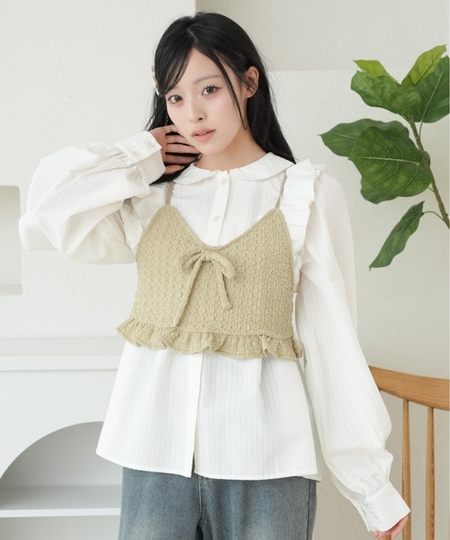 kutir（クティール）の「ぽこぽこフリルビスチェ（その他トップス・レディース・ホワイト/ブラック/ライトブラウン/ブラウン・FREE）」の19枚目の写真