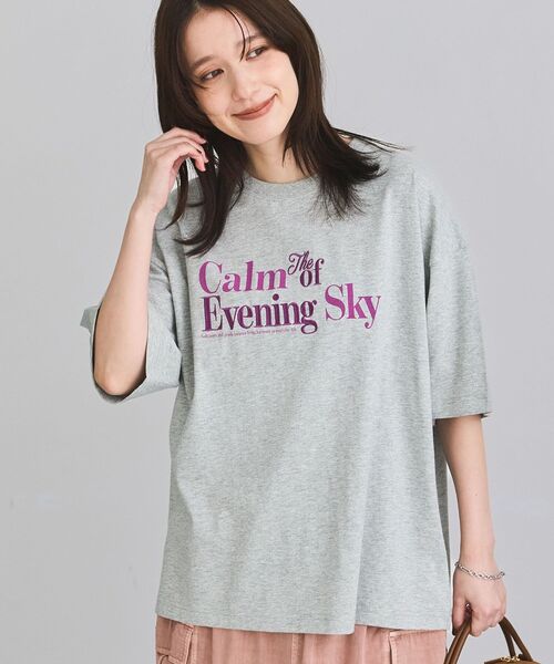 Green　Parks（グリーンパークス）の「アソートロゴTシャツ（Tシャツ/カットソー・レディース・杢グレー/チャコールグレー/オフホワイト/ベージュ・FREE）」の3枚目の写真