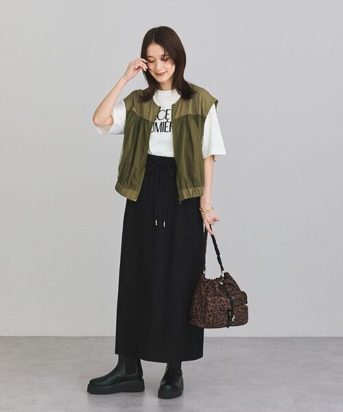 Green　Parks（グリーンパークス）の「アソートロゴTシャツ（Tシャツ/カットソー・レディース・杢グレー/チャコールグレー/オフホワイト/ベージュ・FREE）」の10枚目の写真