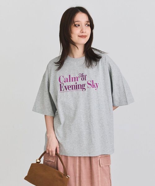 Green　Parks（グリーンパークス）の「アソートロゴTシャツ（Tシャツ/カットソー・レディース・杢グレー/チャコールグレー/オフホワイト/ベージュ・FREE）」の14枚目の写真