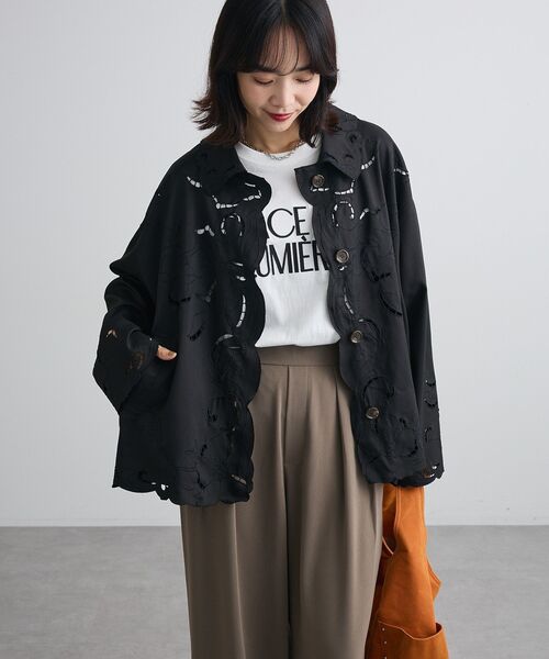 Green　Parks（グリーンパークス）の「アソートロゴTシャツ（Tシャツ/カットソー・レディース・杢グレー/チャコールグレー/オフホワイト/ベージュ・FREE）」の16枚目の写真