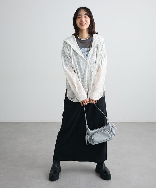 Green　Parks（グリーンパークス）の「アソートロゴTシャツ（Tシャツ/カットソー・レディース・杢グレー/チャコールグレー/オフホワイト/ベージュ・FREE）」の21枚目の写真