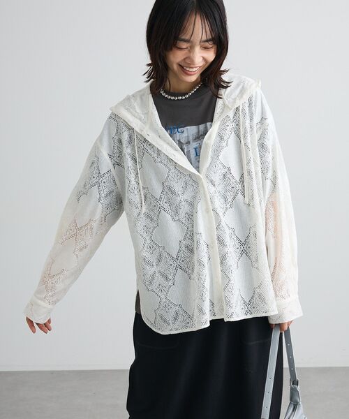 Green　Parks（グリーンパークス）の「アソートロゴTシャツ（Tシャツ/カットソー・レディース・杢グレー/チャコールグレー/オフホワイト/ベージュ・FREE）」の22枚目の写真
