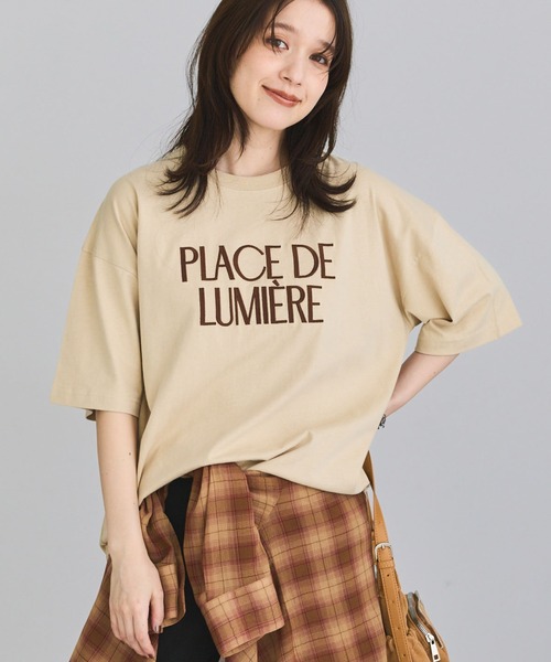 Green　Parks（グリーンパークス）の「アソートロゴTシャツ（Tシャツ/カットソー・レディース・杢グレー/チャコールグレー/オフホワイト/ベージュ・FREE）」の4枚目の写真
