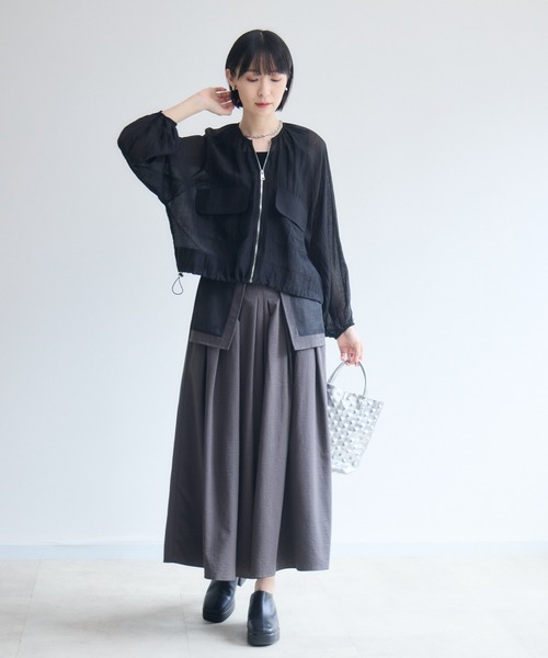 Paradise Picnic(パラダイスピクニック)の「メッシュデザインポケットフレアパンツ(その他パンツ・レディース・チャコールグレー/ブラック/カーキ・FREE)」の16枚目の写真