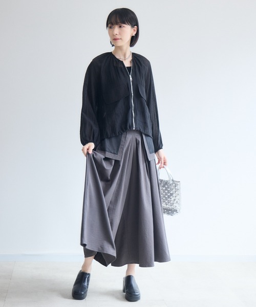Paradise Picnic(パラダイスピクニック)の「メッシュデザインポケットフレアパンツ(その他パンツ・レディース・チャコールグレー/ブラック/カーキ・FREE)」の17枚目の写真