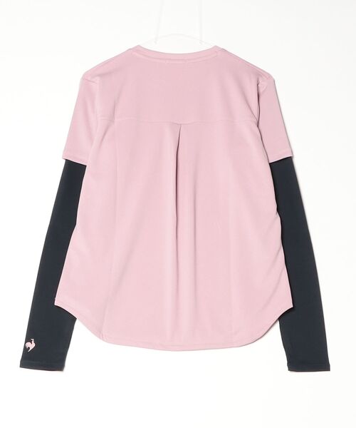 le coq sportif（ルコックスポルティフ）の「ルコックスポルティフ le coq sportif アームカバー付き半袖Tシャツ（Tシャツ/カットソー・レディース・ネイビー/ピンク/ホワイト・M/XL/L）」の4枚目の写真