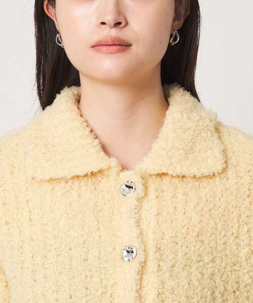 green label relaxing(グリーンレーベルリラクシング)の「<GLR_MINE>フェザー ニット カーディガン(カーディガン/ボレロ・レディース・オフホワイト/イエロー・FREE)」の14枚目の写真