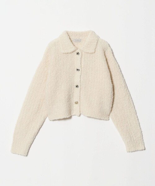 green label relaxing(グリーンレーベルリラクシング)の「<GLR_MINE>フェザー ニット カーディガン(カーディガン/ボレロ・レディース・オフホワイト/イエロー・FREE)」の3枚目の写真