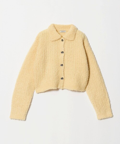 green label relaxing(グリーンレーベルリラクシング)の「<GLR_MINE>フェザー ニット カーディガン(カーディガン/ボレロ・レディース・オフホワイト/イエロー・FREE)」の8枚目の写真