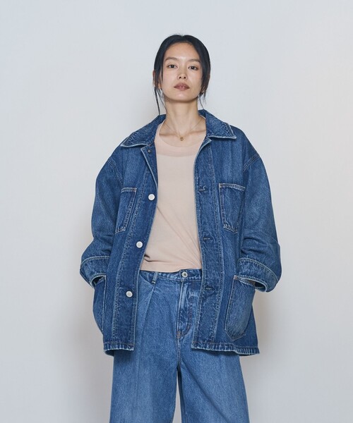 NEEDBY heritage(ニードバイヘリテージ)の「<NEEDBY heritage×1er Arrondissement>【別注】カバーオール"Colette"(カバーオール・レディース・インディゴブルー・38/36)」の1枚目の写真