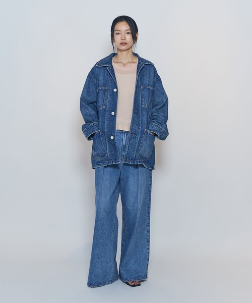 NEEDBY heritage(ニードバイヘリテージ)の「<NEEDBY heritage×1er Arrondissement>【別注】カバーオール"Colette"(カバーオール・レディース・インディゴブルー・38/36)」の6枚目の写真
